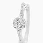 Bague Nusa Or Blanc Diamant - Bagues avec pierre Femme | Histoire d&rsquo;Or