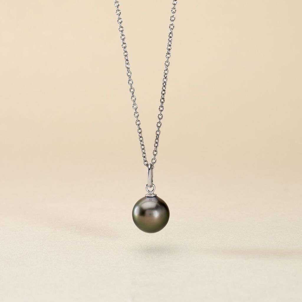 Pendentif Syana Or Blanc Perle De Culture De Tahiti - Pendentifs Femme | Histoire d’Or