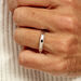 Alliance Beritan Demi Jonc Classique Argent Blanc