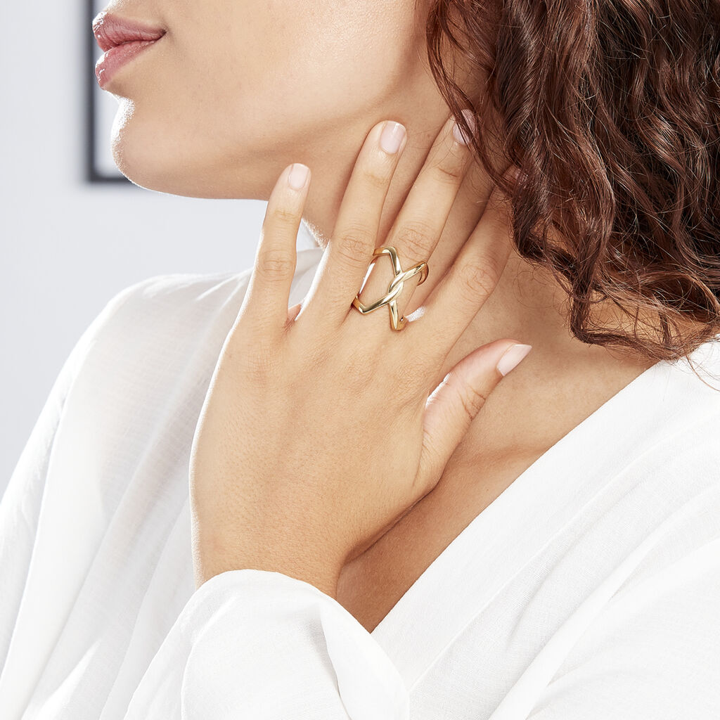 Bagues Fantaisie Acier Sans Pierre Jaune Midfjw0259n Histoire D Or