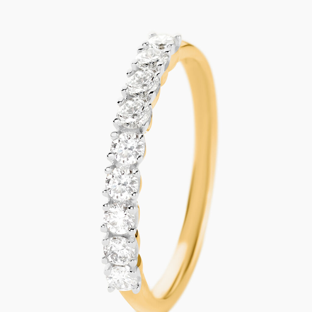 Demi Alliance Eloisa Or Jaune Diamant Synthétique - Nouveautés Femme | Histoire d’Or