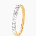 Demi Alliance Eloisa Or Jaune Diamant Synth&eacute;tique - Alliances Femme | Histoire d&rsquo;Or