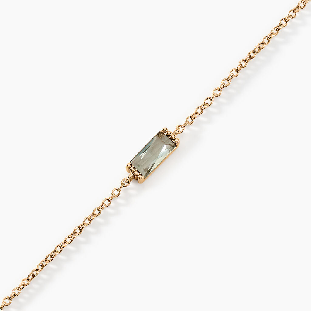 Bracelet Luccia Plaqu&eacute; Or Dor&eacute; Pierre D'imitation - Bracelets Femme | Histoire d&rsquo;Or