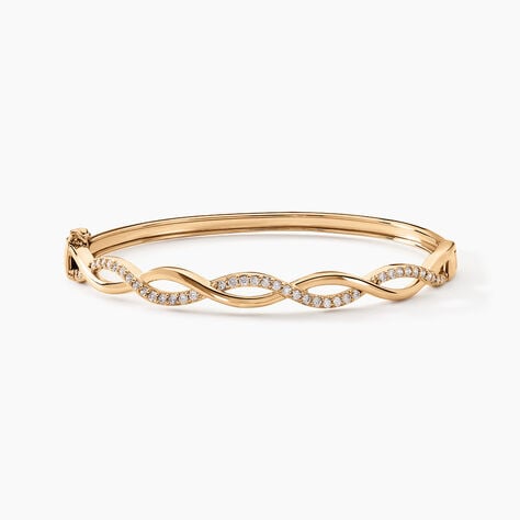 Bracelet Jonc Imae Plaqué Or Jaune Oxyde De Zirconium - Bracelets joncs Femme | Histoire d’Or