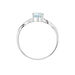Bague Candice Or Blanc Aigue Marine - Bagues solitaires Femme | Histoire d’Or