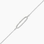 Bracelet La&iuml;de Argent Blanc Oxyde De Zirconium - Bracelets Femme | Histoire d&rsquo;Or