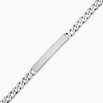 Bracelet Identit&eacute; Casper Argent Gris - Gourmettes Femme | Histoire d&rsquo;Or