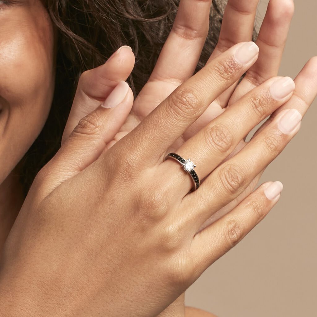 Bague Solitaire Regilla Argent Blanc Oxyde De Zirconium - Bagues solitaires Femme | Histoire d’Or