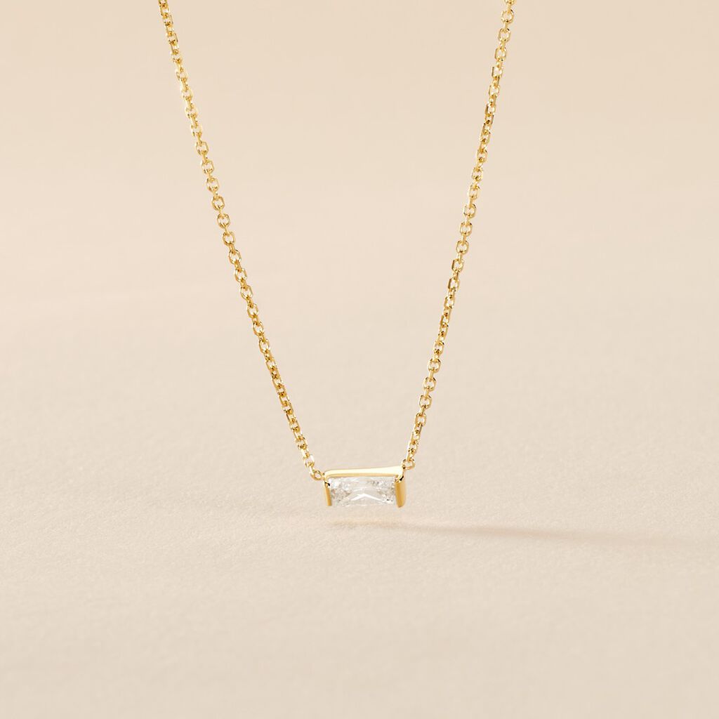 Collier Lawry Or Jaune Oxyde De Zirconium - Colliers Femme | Histoire d&rsquo;Or