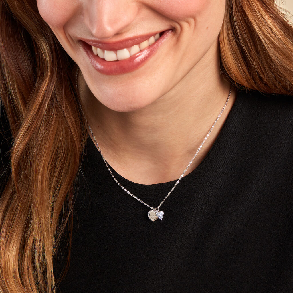 Collier Gloria Argent Blanc Oxyde De Zirconium - Colliers fantaisie Femme | Histoire d’Or