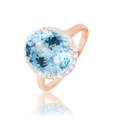 Bague Anna Or Rose Topaze Et Diamant - Bagues solitaires Femme | Histoire d’Or