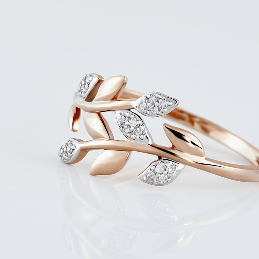 Bague Emelyne Or Rose Diamant - Bagues avec pierre Femme | Histoire d’Or