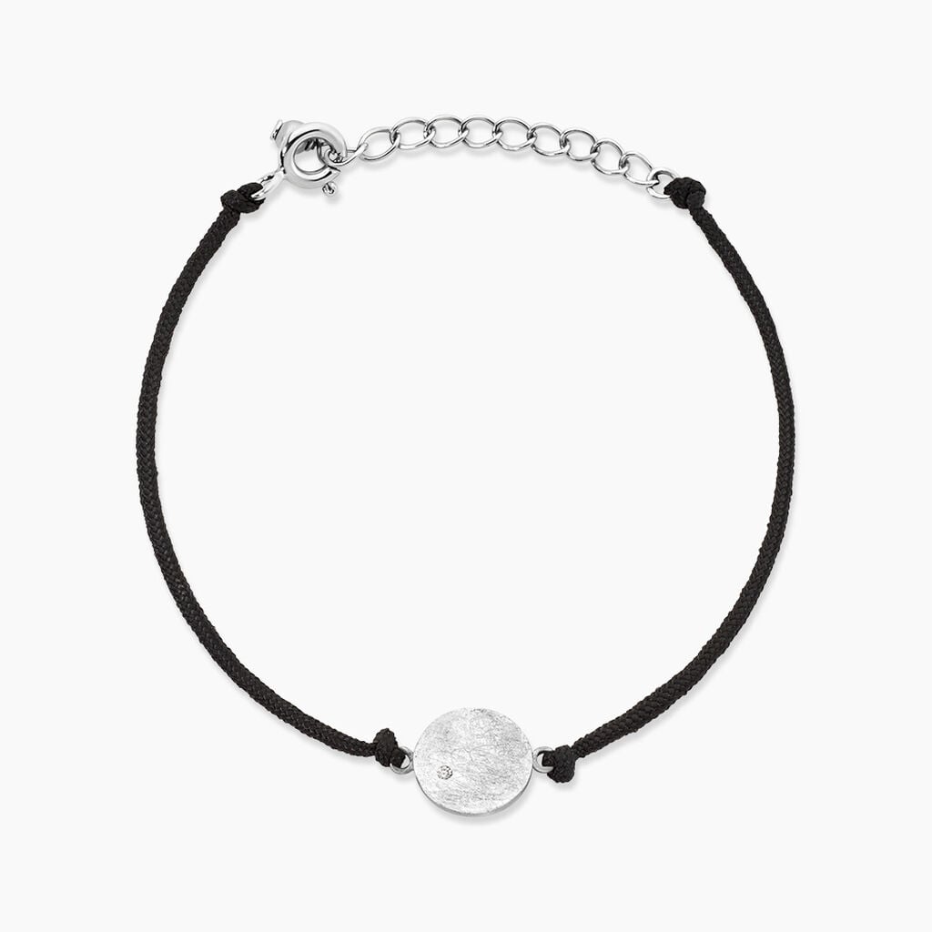 Bracelet Zahide Argent Blanc Oxyde De Zirconium - Bracelets cordon Femme | Histoire d&rsquo;Or