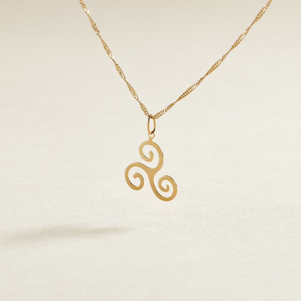 Pendentif Cobeia Triskel Or Jaune - Pendentifs Famille | Histoire d’Or