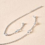 Boucles D'oreilles Pendantes Themis Argent Blanc Oxyde De Zirconium - Boucles d'oreilles fantaisie Femme | Histoire d&rsquo;Or