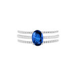 Bague Andrea Or Blanc Saphir Et Diamant - Bagues solitaires Femme | Histoire d&rsquo;Or