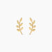 Boucles D'oreilles Puces Foliora Or Jaune - Clous d'oreilles Femme | Histoire d’Or