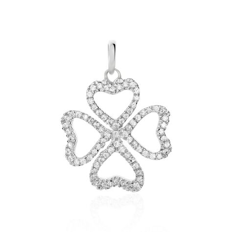 Pendentif Daiki Or Blanc Oxyde De Zirconium - Pendentifs Femme | Histoire d’Or