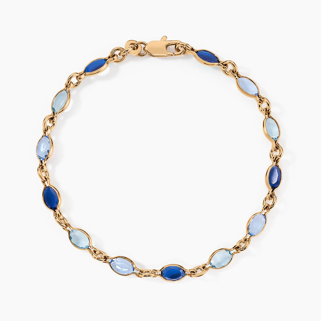 Bracelet Ilvaae Plaqué Or Jaune Pierre De Synthese