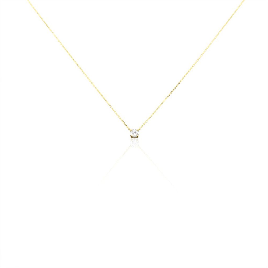 Collier Aphrodite Or Jaune Diamant Synthetique - Colliers Femme | Histoire d’Or