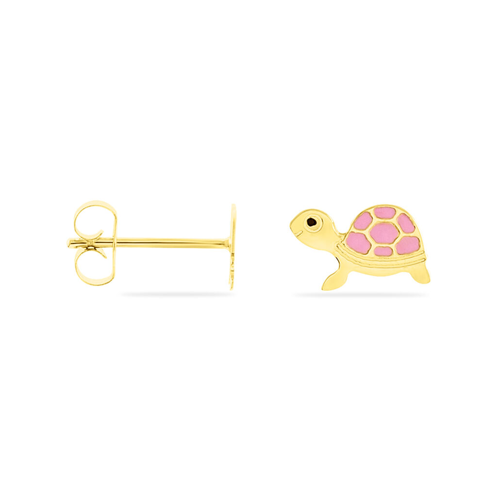 Boucles D'oreilles Puces Cali Tortue Or Jaune - Clous d'oreilles Enfant | Histoire d’Or