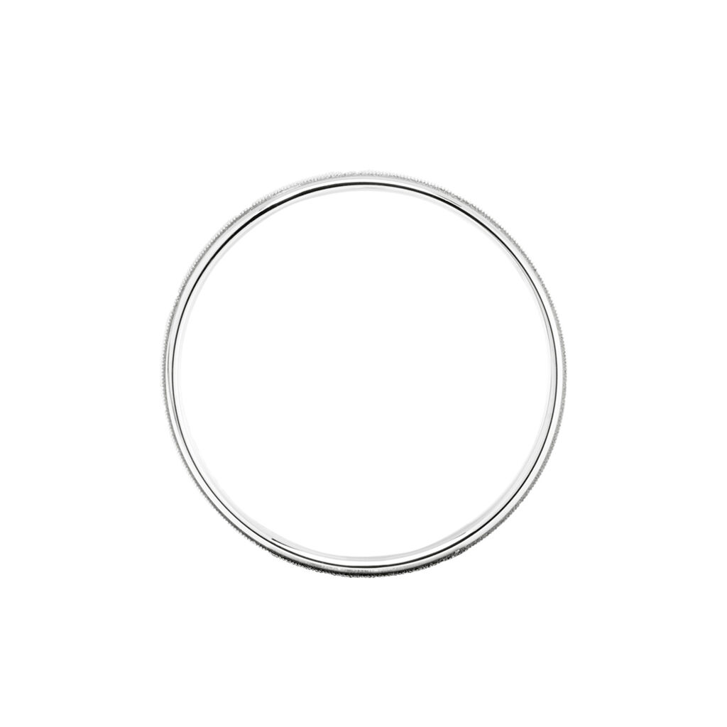 Alliance Pricilia Ruban Plat Or Blanc - Alliances Unisex | Histoire d&rsquo;Or