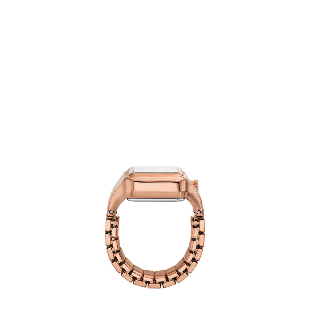 Montre Bague Fossil Raquel Watch Ring Ros&eacute; - Id&eacute;es cadeaux Femme | Histoire d&rsquo;Or