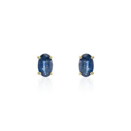 Boucles D'oreilles Puces Or Jaune Bellona Saphir - Clous d'oreilles Femme | Histoire d’Or