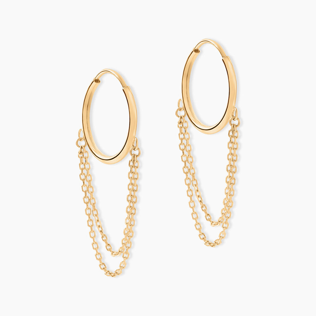 Créoles Calogero Or Jaune - Boucles d'oreilles créoles Femme | Histoire d’Or