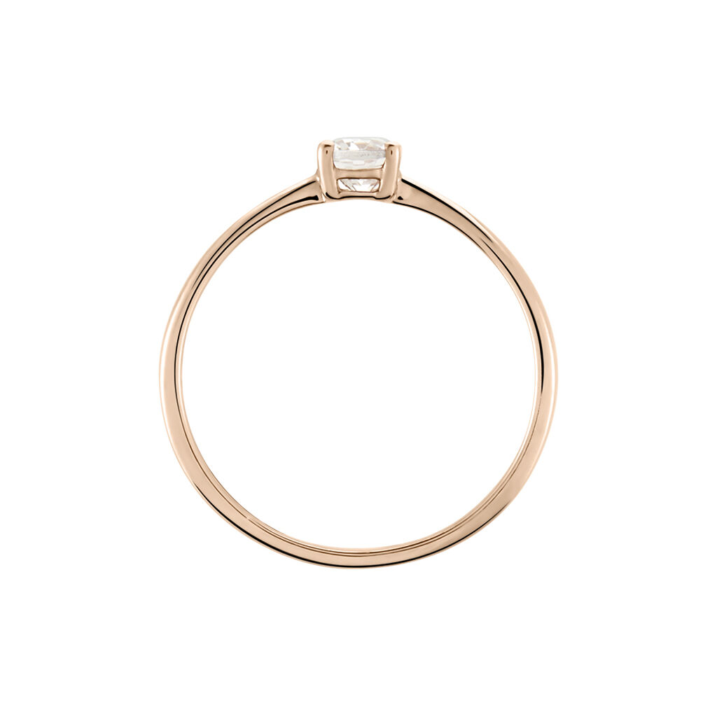 Bague Solitaire Or Rose Lexine Morganite - Bagues solitaires Femme | Histoire d’Or