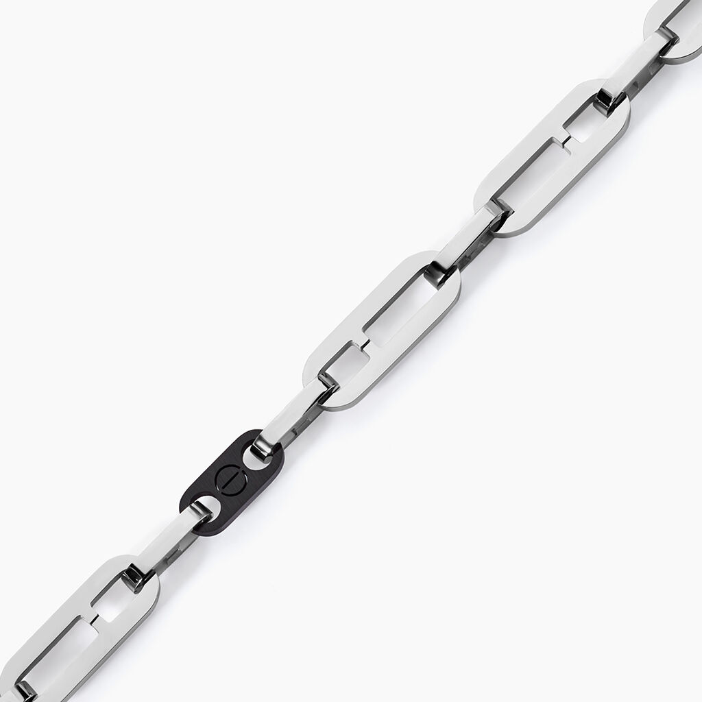 Bracelet Jourdan Vilo Acier Argent&eacute; - Bracelets Homme | Histoire d&rsquo;Or