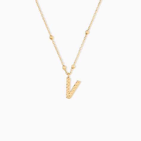 Collier Plaqué Or Jaune Lettra - Colliers fantaisie Femme | Histoire d’Or