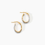 Cr&eacute;oles Maelia Or Bicolore - Boucles d'oreilles cr&eacute;oles Femme | Histoire d&rsquo;Or