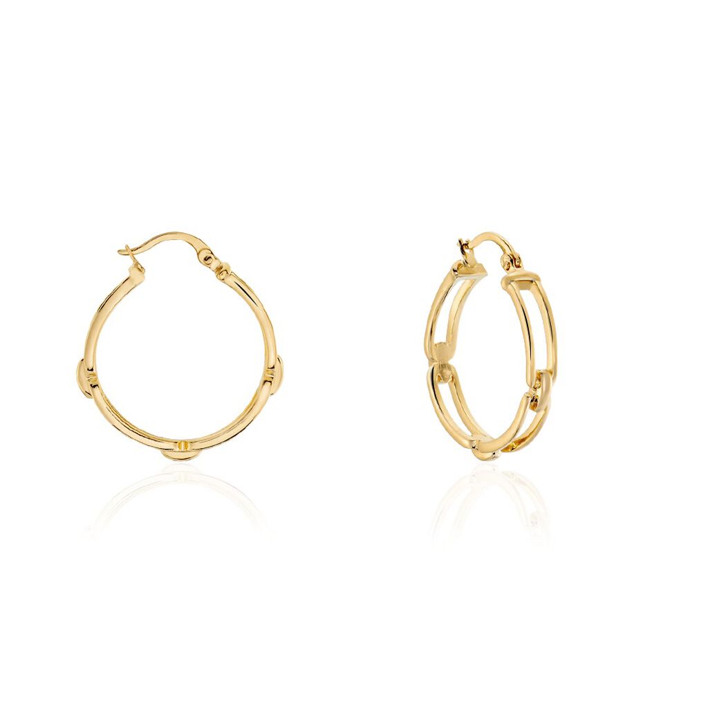 Creoles Plaqué Or Lavrenti - Boucles d'oreilles créoles Femme | Histoire d’Or