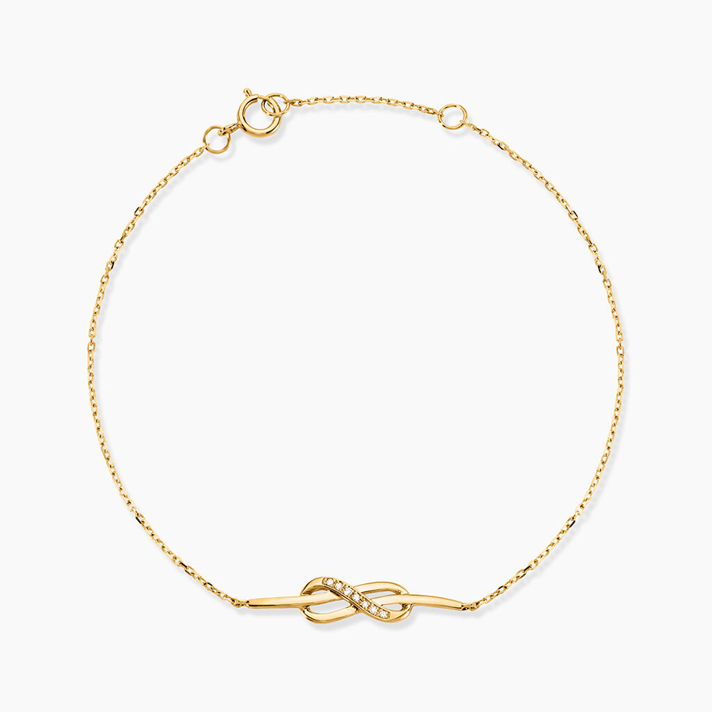 Bracelet Rabindra Or Jaune Diamant - F&ecirc;te des m&egrave;res Femme | Histoire d&rsquo;Or