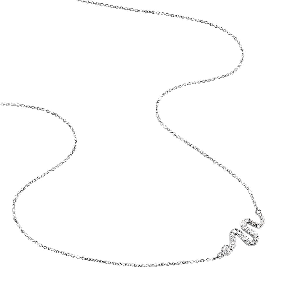 Collier Eponine Argent Blanc Oxyde De Zirconium - Colliers fantaisie Femme | Histoire d&rsquo;Or
