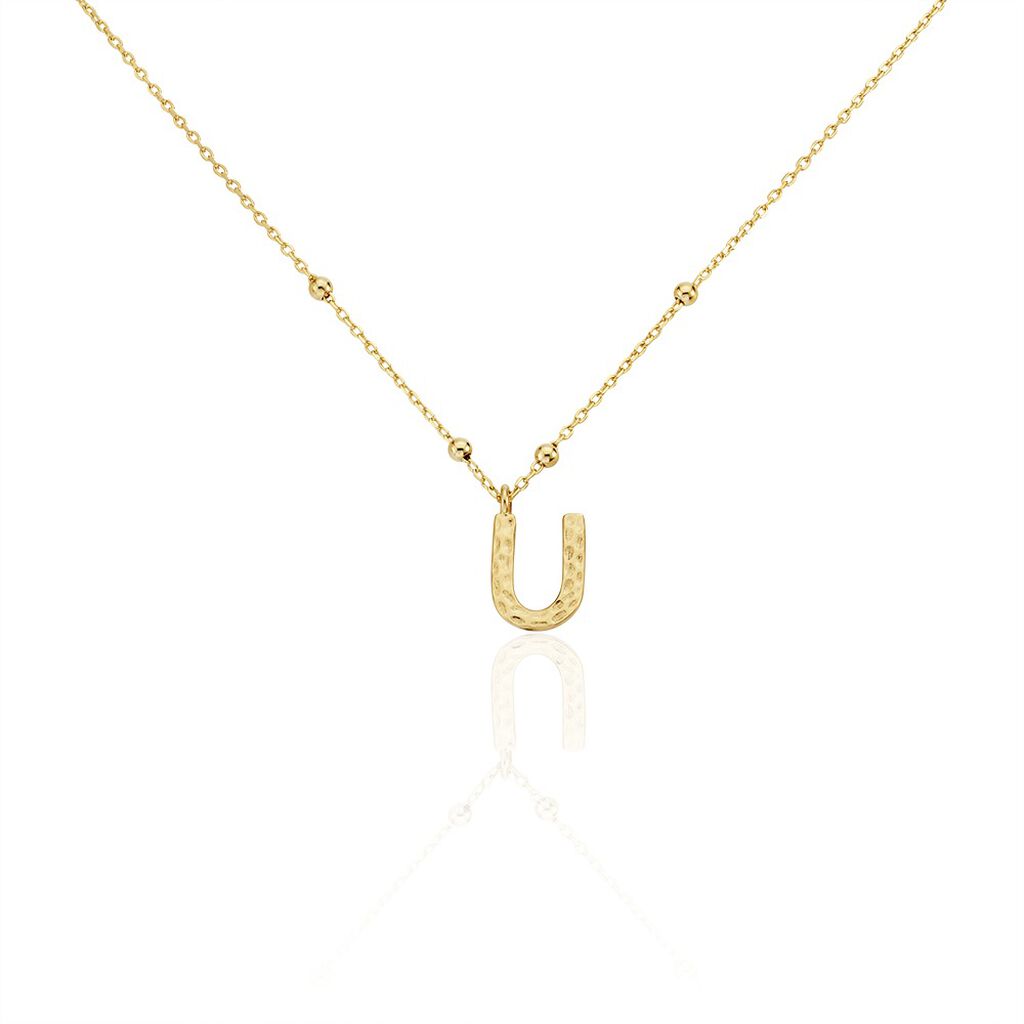 Collier Plaqué Or Jaune Lettra - Colliers fantaisie Femme | Histoire d’Or