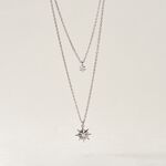 Collier Shone Argent Oxyde De Zirconium - Colliers doubles et triples cha&icirc;nes Femme | Histoire d&rsquo;Or