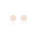 Boucles D'oreilles Puces Eleanor Fleur Or Rose Oxyde De Zirconium - Clous d'oreilles Femme | Histoire d’Or