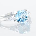 Bague Giana Or Blanc Topaze Et Oxyde De Zirconium - Bagues solitaires Femme | Histoire d&rsquo;Or