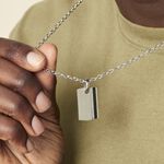 Collier Lovaina Acier Blanc - Colliers Homme | Histoire d&rsquo;Or