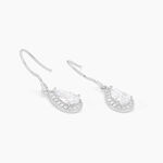 Boucles D'oreilles Pendantes Perce-neige Argent  Oxyde De Zirconium - Boucles d'oreilles fantaisie Femme | Histoire d&rsquo;Or