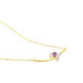 Collier Eva Or Jaune Amethyste Et Oxyde De Zirconium - Colliers Coeur Femme | Histoire d’Or