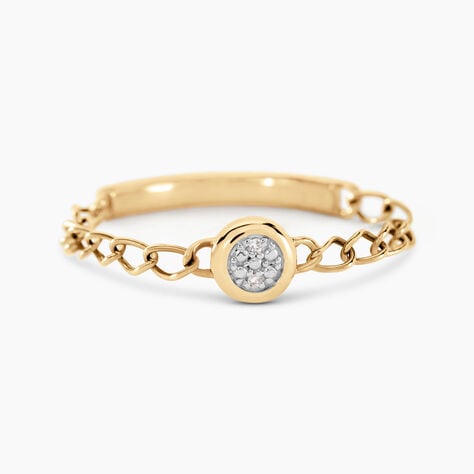 Bague Mahe Or Jaune Diamant - Bagues avec pierre Femme | Histoire d’Or