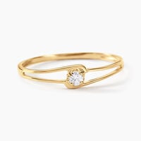 Bague Veroucha Or Jaune Oxyde De Zirconium