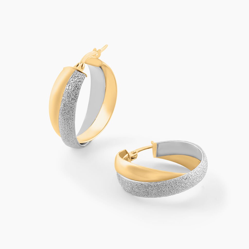 Créoles Lolly Or Bicolore - Boucles d'oreilles créoles Femme | Histoire d’Or