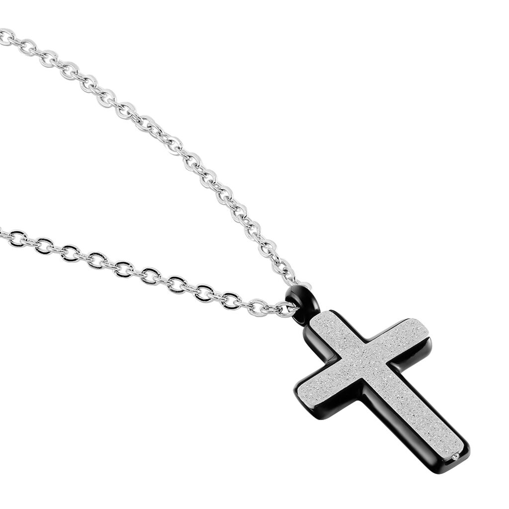 Collier Moletee Acier Blanc - Colliers fantaisie Homme | Histoire d’Or