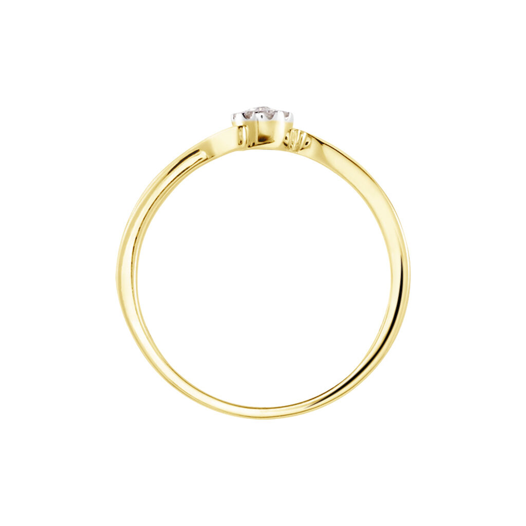 Bague Or Jaune Cerisette Diamant - Bagues avec pierre Femme | Histoire d’Or