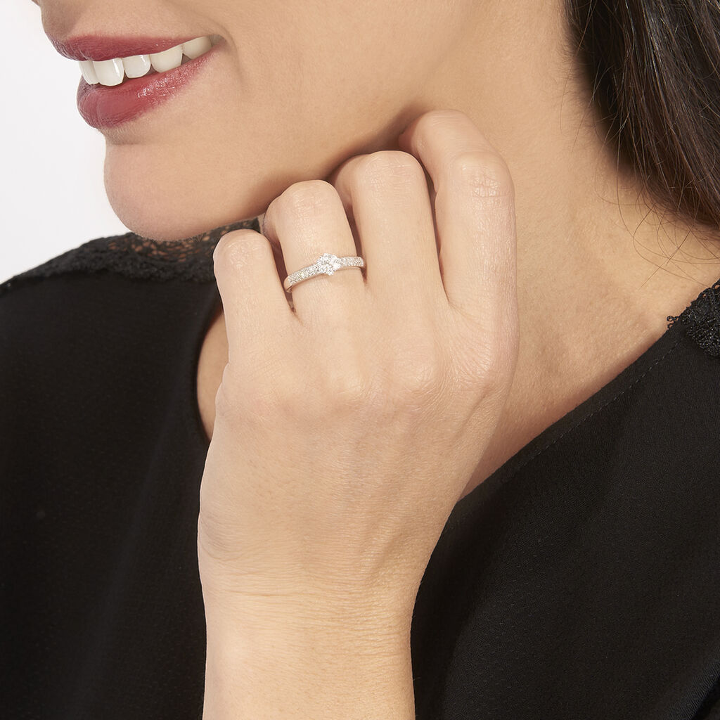 Bague Praya Or Blanc Diamant - Bijoux Femme | Histoire d&rsquo;Or
