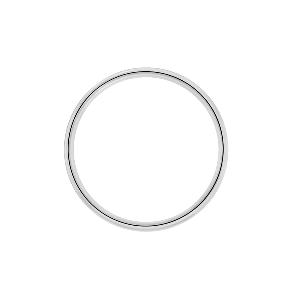 Alliance Alis Ruban Plat Argent Blanc - Alliances Homme | Histoire d’Or
